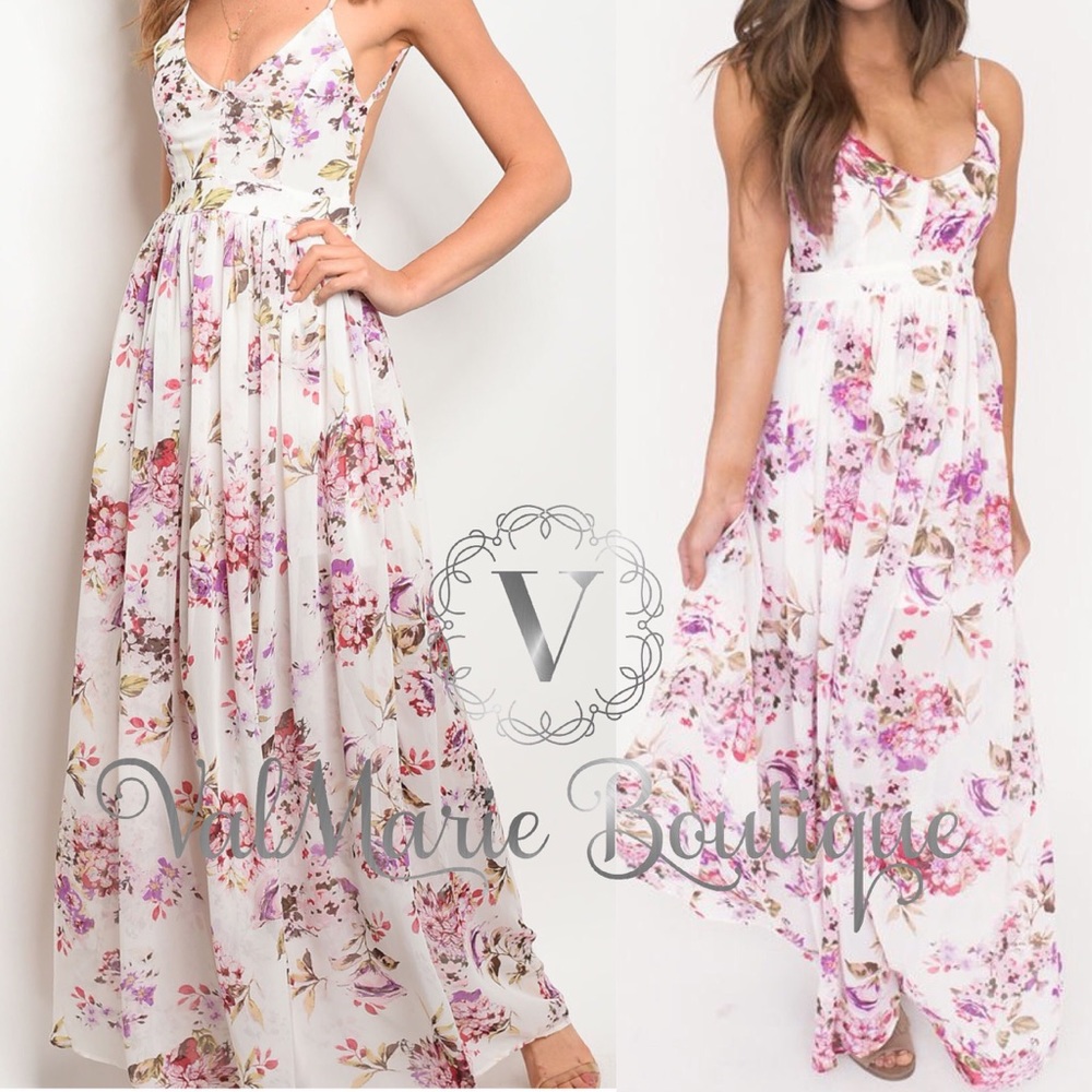 Beach floral print maxi dress - Picture 4 of 4